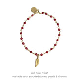 Beaded Charm Bracelet - Gold