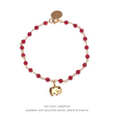 Beaded Charm Bracelet - Gold