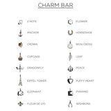 Beaded Charm Bracelet - Silver