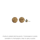 Glitterball Post Earrings - 8mm