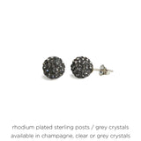 Glitterball Post Earrings - 8mm