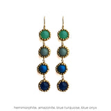 4-Drop Sunburst Earrings