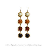 4-Drop Sunburst Earrings