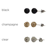 Glitterball Post Earrings - 6mm