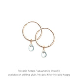 Birthstone Drop Hoops