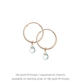 Birthstone Drop Hoops