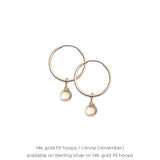 Birthstone Drop Hoops