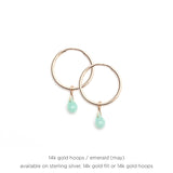 Birthstone Drop Hoops