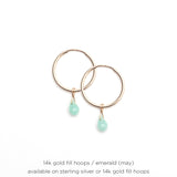 Birthstone Drop Hoops
