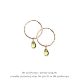 Birthstone Drop Hoops