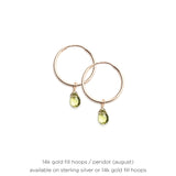 Birthstone Drop Hoops