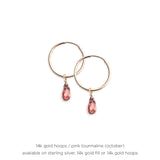 Birthstone Drop Hoops