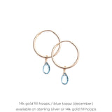 Birthstone Drop Hoops