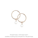 Birthstone Drop Hoops