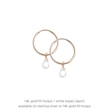 Birthstone Drop Hoops