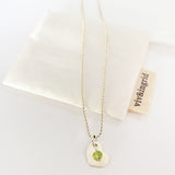 Heart Birthstone Charm Necklace