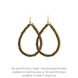 Spiral Teardrop Hoops