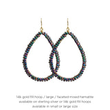 Spiral Teardrop Hoops