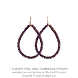 Spiral Teardrop Hoops