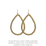 Spiral Teardrop Hoops
