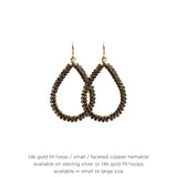 Spiral Teardrop Hoops