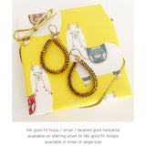 Spiral Teardrop Hoops