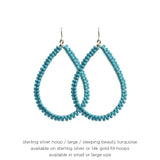 Spiral Teardrop Hoops