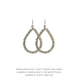 Spiral Teardrop Hoops