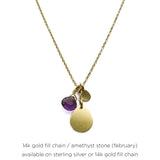 Birthstone Paillette Charm Necklace