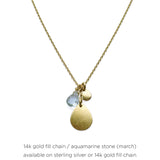 Birthstone Paillette Charm Necklace