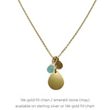 Birthstone Paillette Charm Necklace