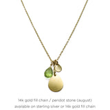 Birthstone Paillette Charm Necklace