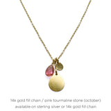 Birthstone Paillette Charm Necklace