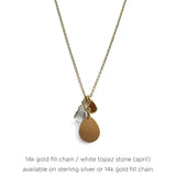 Birthstone Paillette Charm Necklace