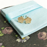 14k Gold & Diamond Pave Posts