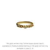 Semiprecious Birthstone Ring