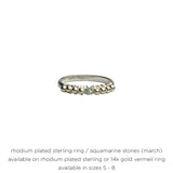 Semiprecious Birthstone Ring