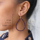 Spiral Teardrop Hoops
