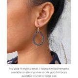 Spiral Teardrop Hoops