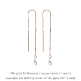 Birthstone Thread Earrings