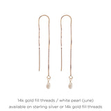 Birthstone Thread Earrings