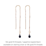 Birthstone Thread Earrings