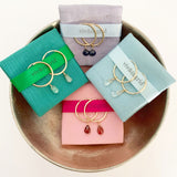 Birthstone Drop Hoops