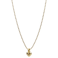 14k Pindot Chain Heart Necklace