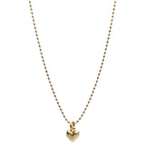 14k Pindot Chain Heart Necklace