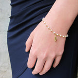 Beaded Charm Bracelet - Gold