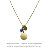 Birthstone Paillette Charm Necklace